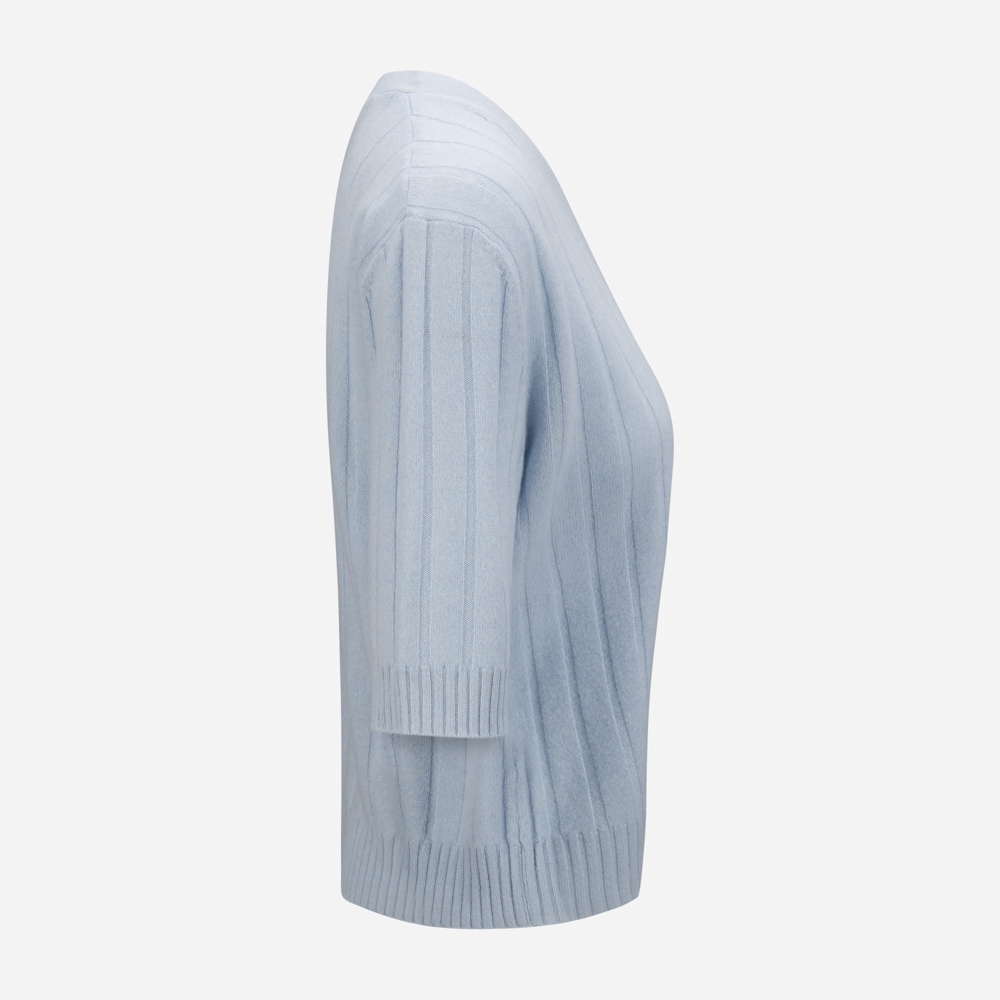 Zoe Elbow Cardigan - Soft Blue