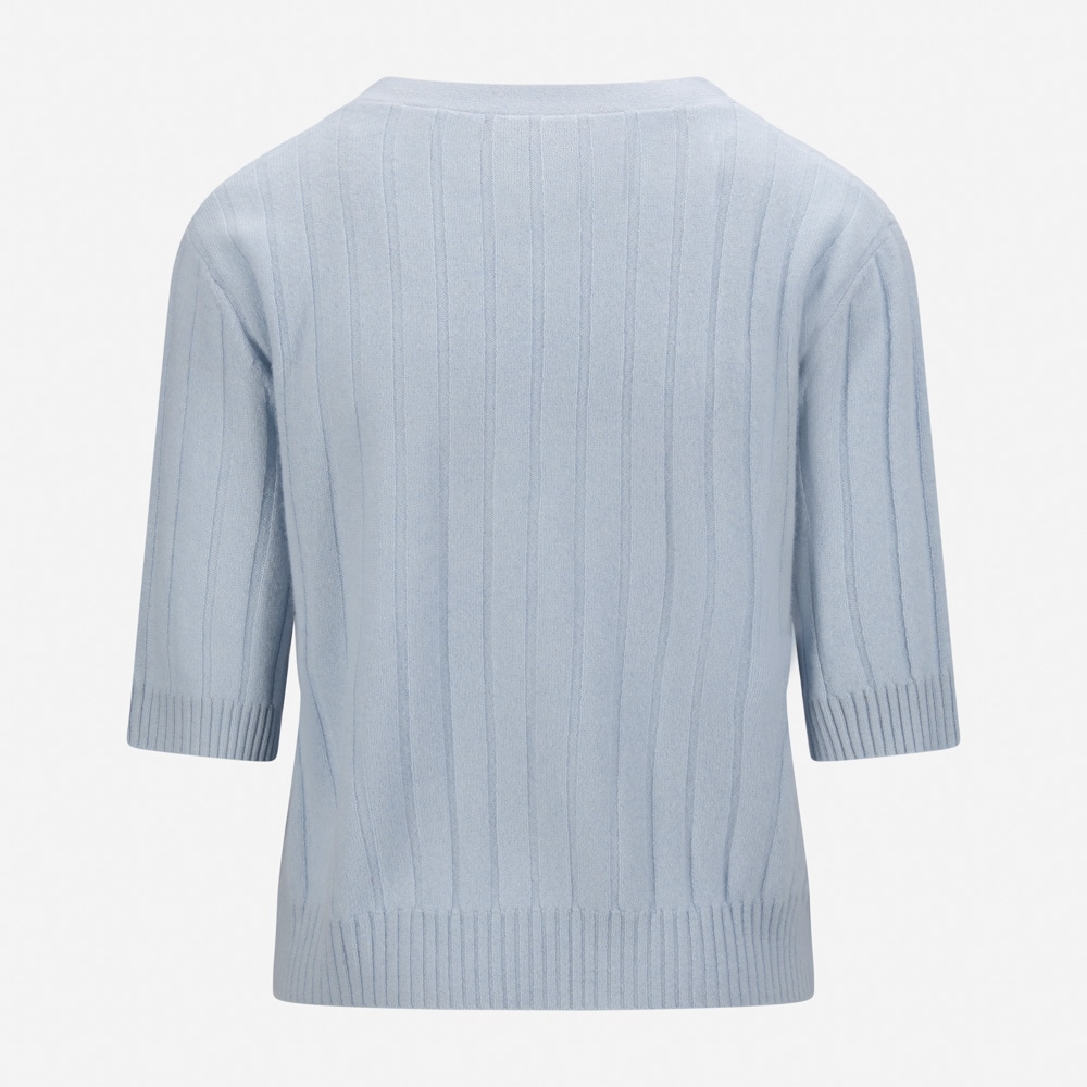 Zoe Elbow Cardigan - Soft Blue