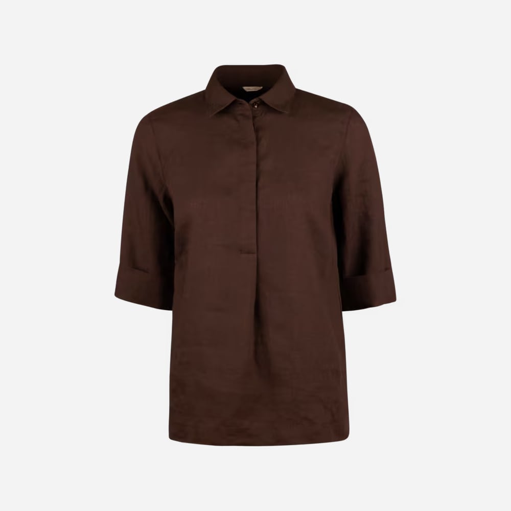Stella Popover Shirt - Dark Brown