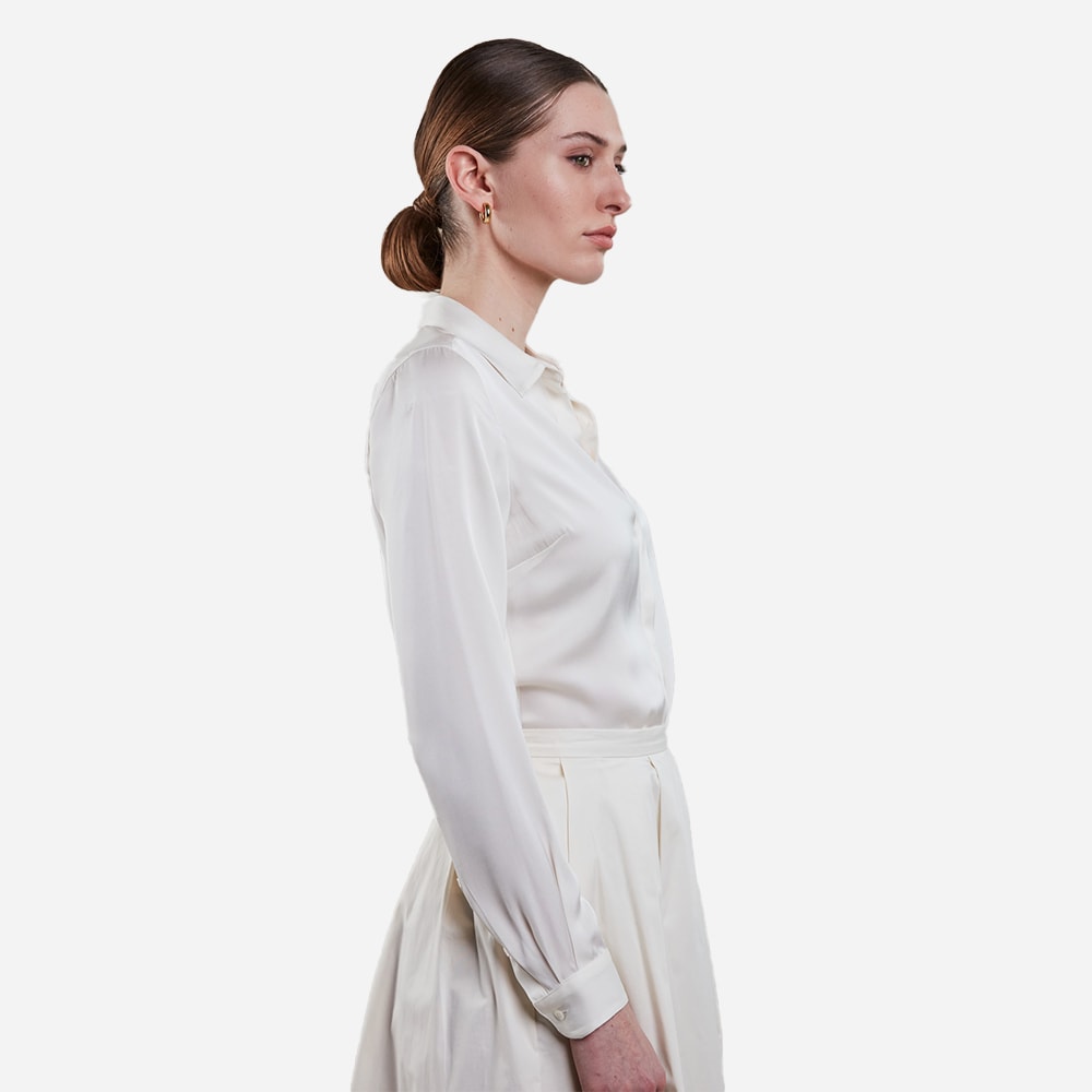 Susan Silk Blouse - White