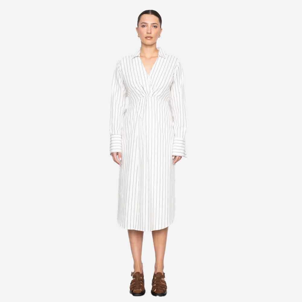 Livia Dress - Cream Stripe