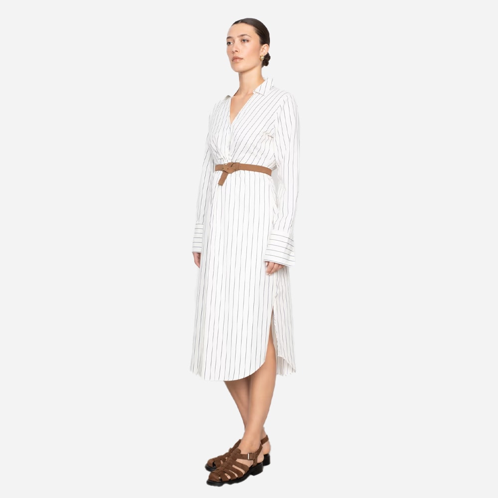 Livia Dress - Cream Stripe