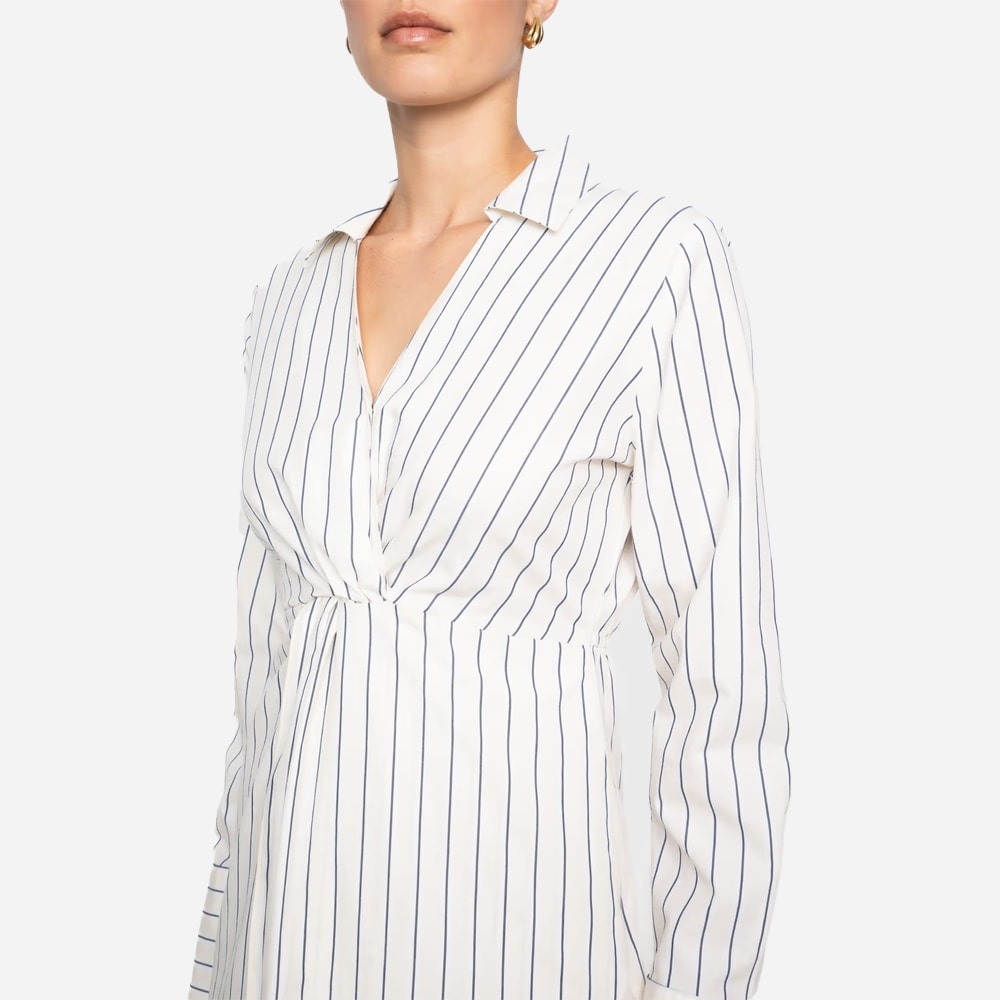 Livia Dress - Cream Stripe