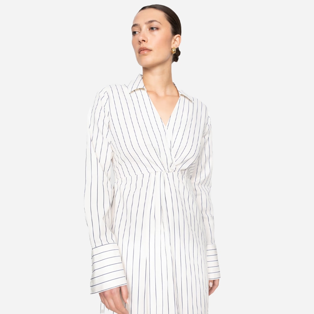 Livia Dress - Cream Stripe