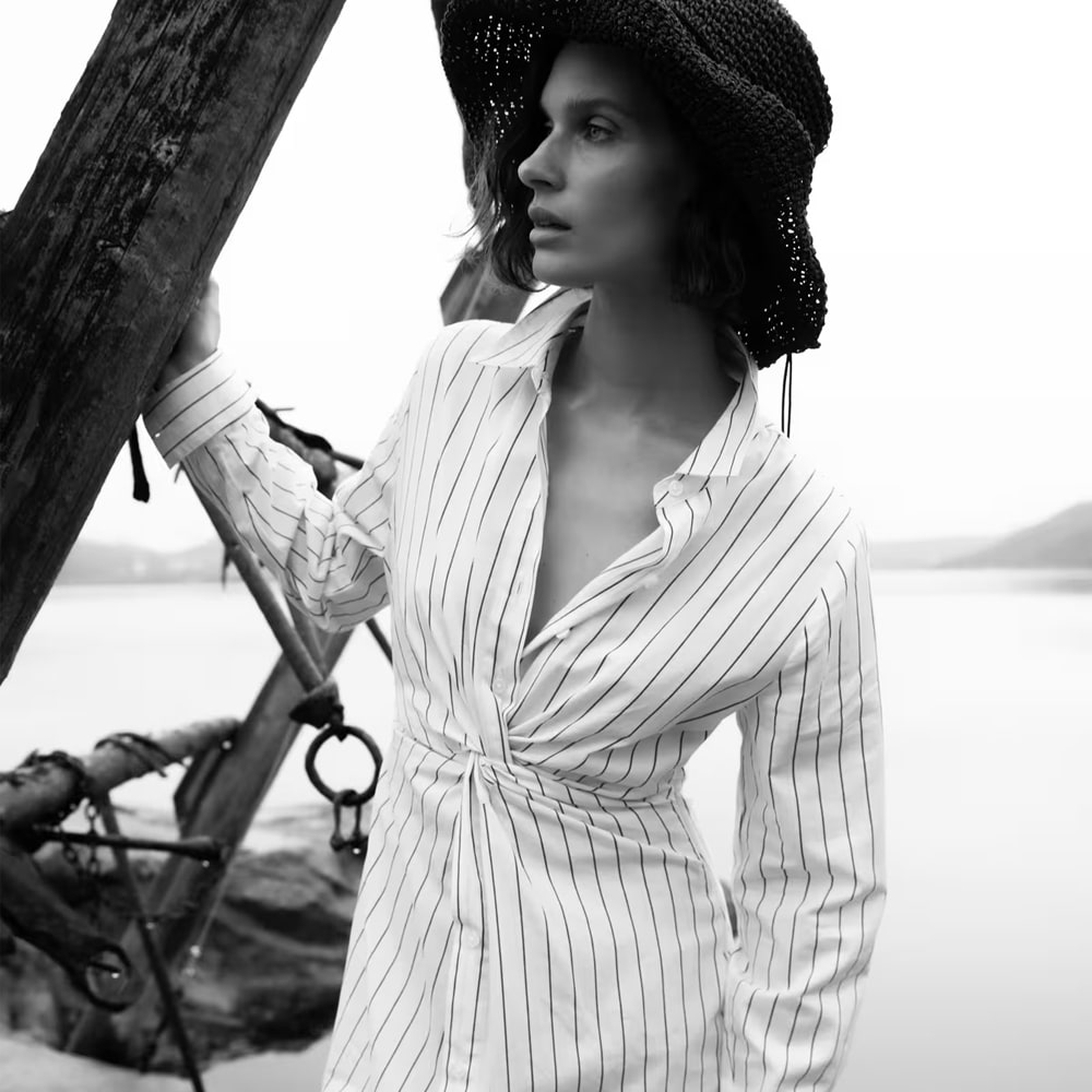 Livia Dress - Cream Stripe
