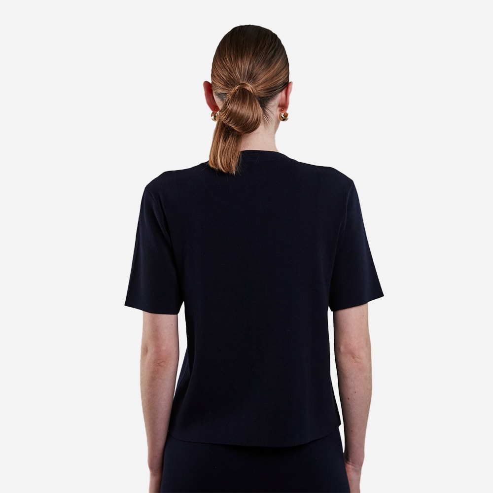 Juliana Short Sleeve Knit - Navy
