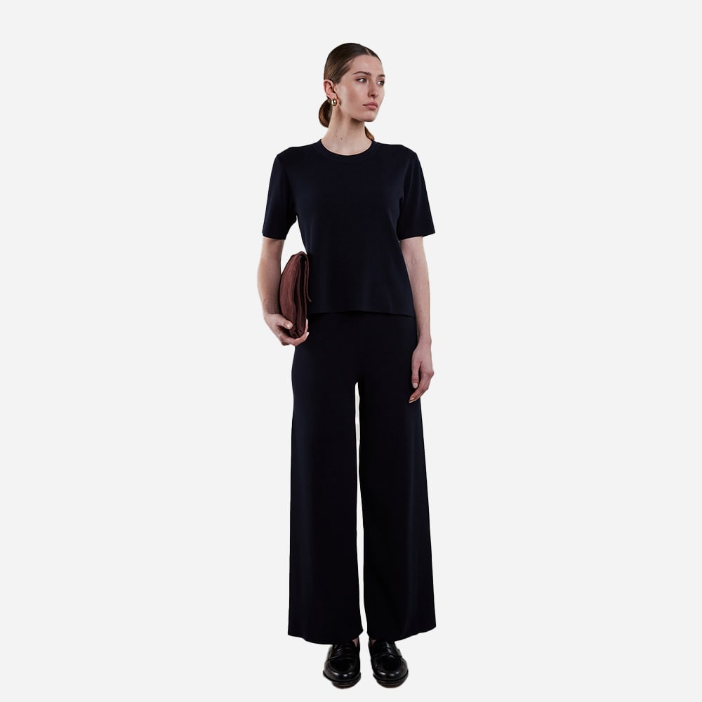 Juliana Short Sleeve Knit - Navy