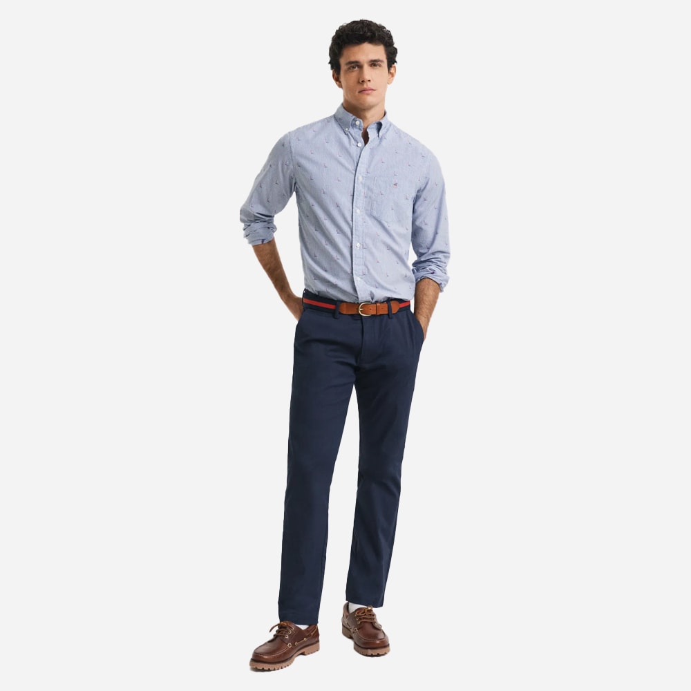 Slim Sports Chinos - Evening Blue