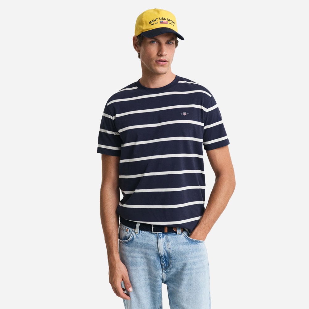 Striped Short Sleeve T-Shirt - Evening Blue