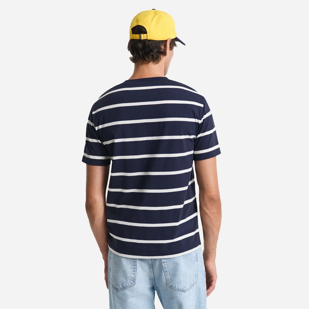 Striped Short Sleeve T-Shirt - Evening Blue