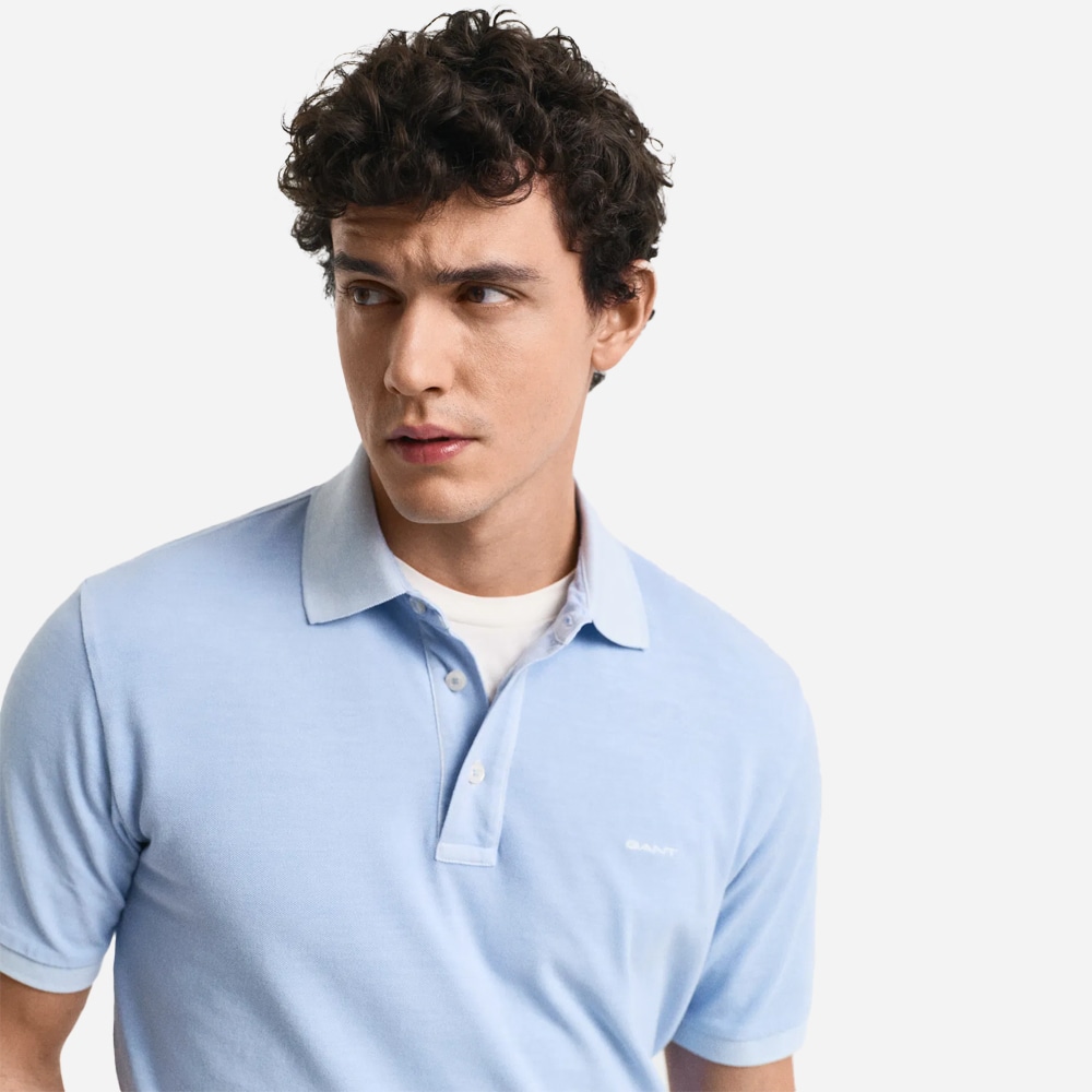 Sunfaded Polo Shirt - Fresh Blue