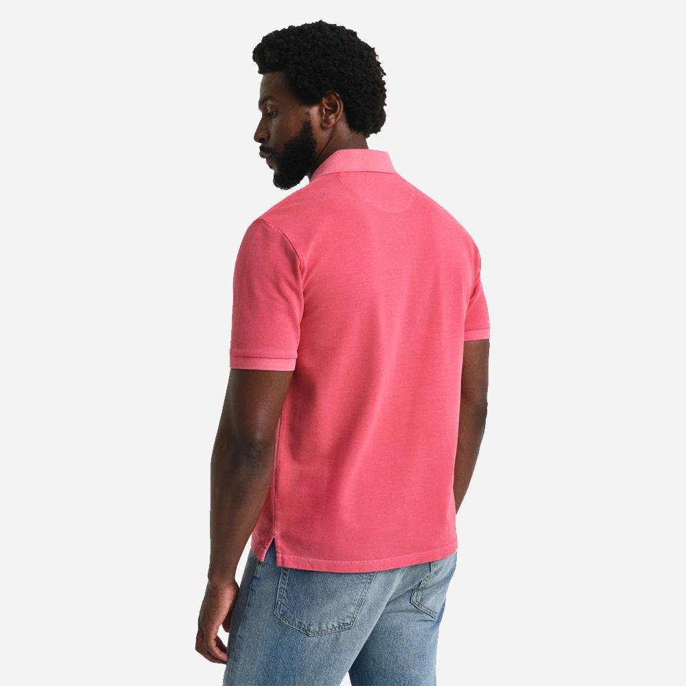 Sunfaded Polo Shirt - Watermelon Red