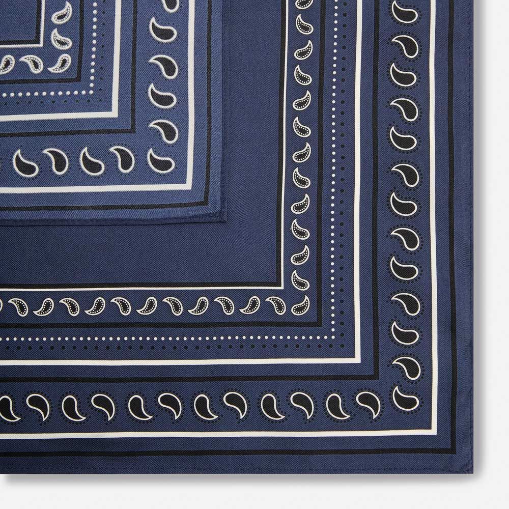 Paisley Scarf - Navy
