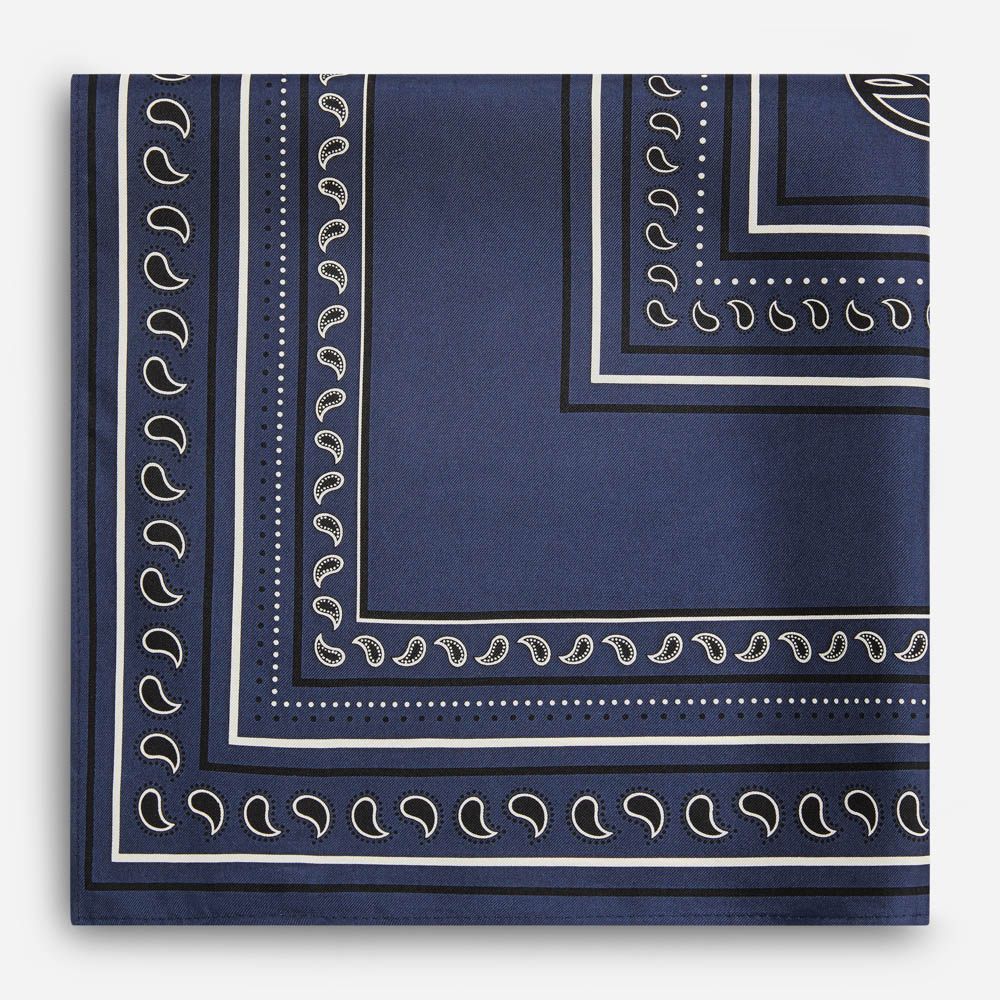 Paisley Scarf - Navy