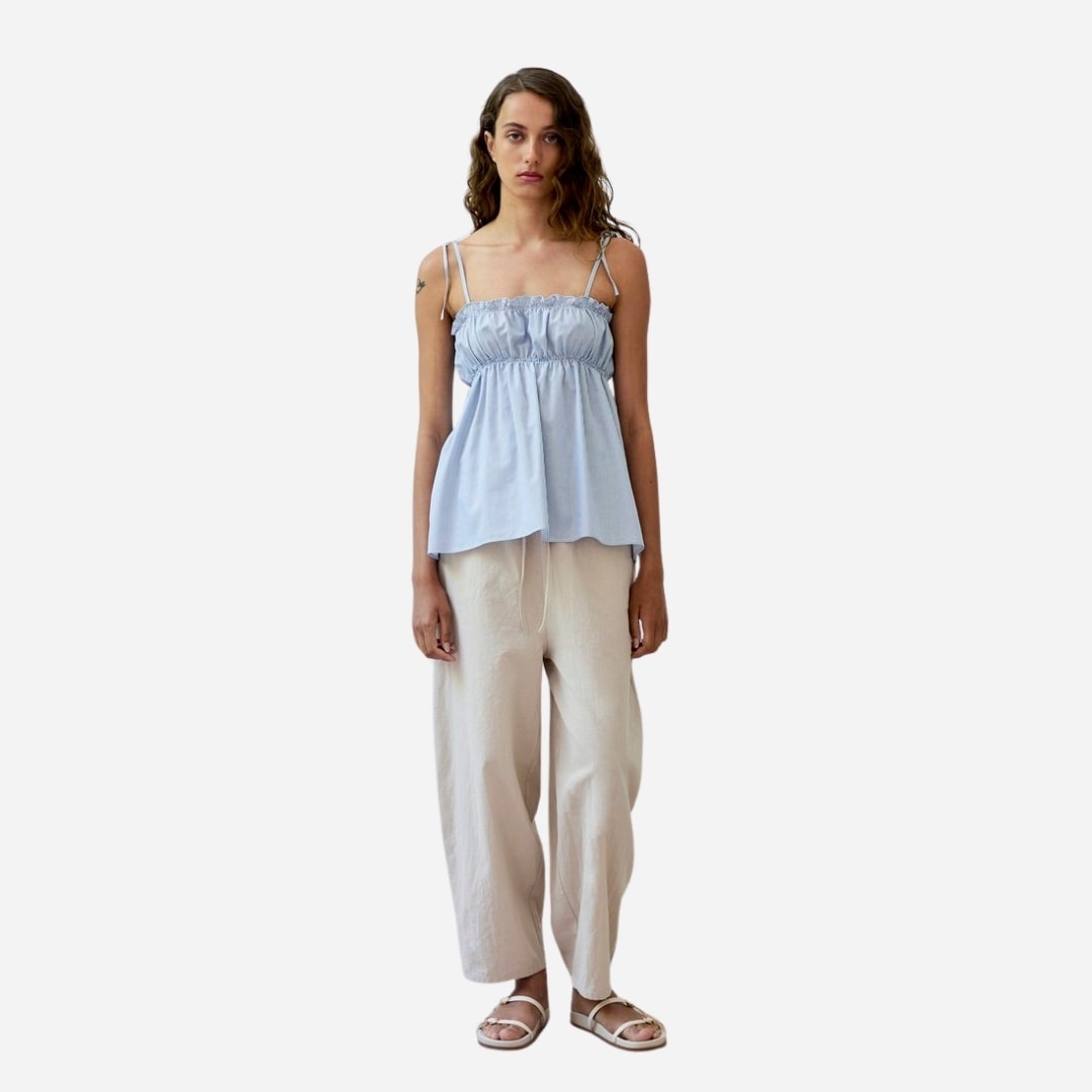 Bindi Pinstripe Top - Blue Stripes