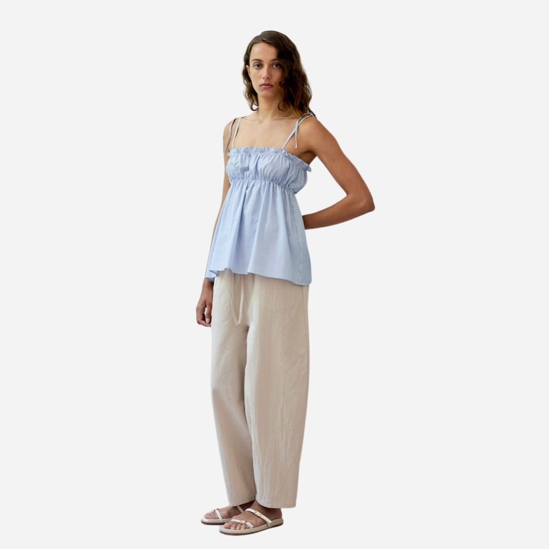 Bindi Pinstripe Top - Blue Stripes