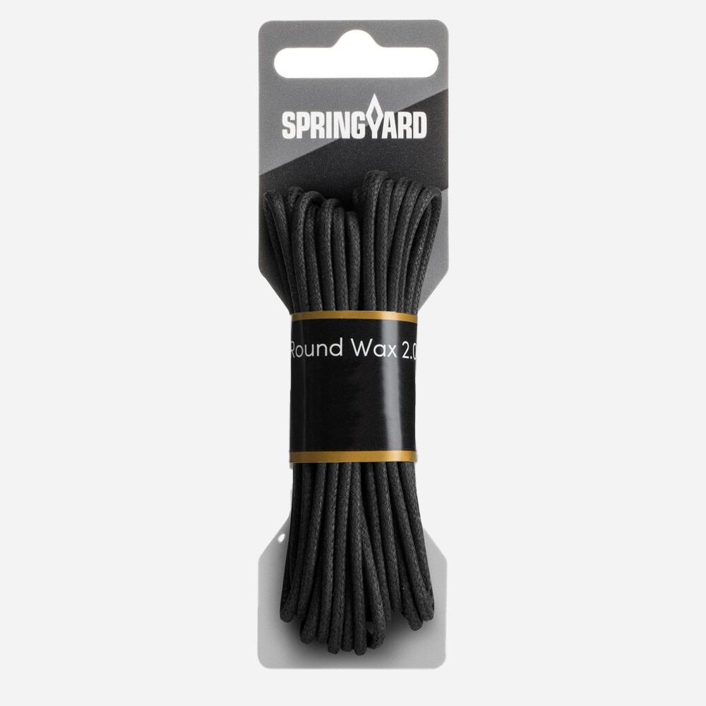 Shoe Laces Round Wax - Black