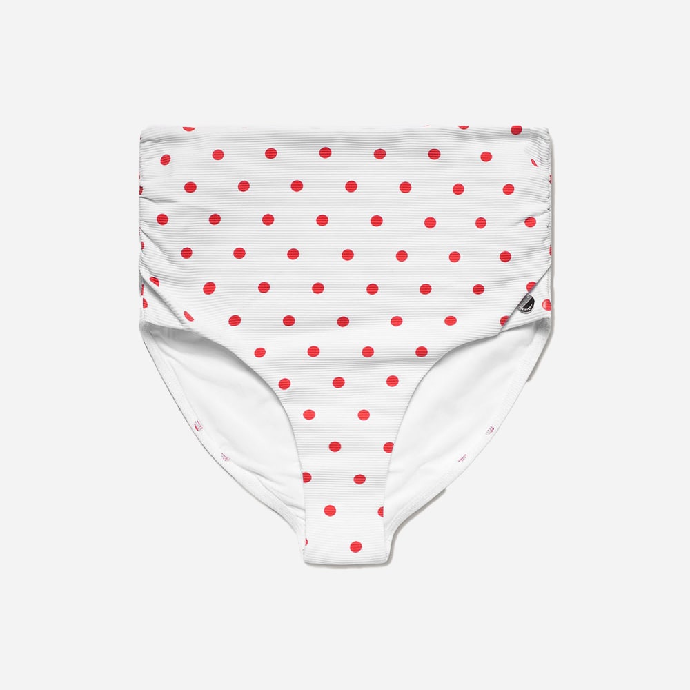 Chara Polka Dot Bottom - White-Red