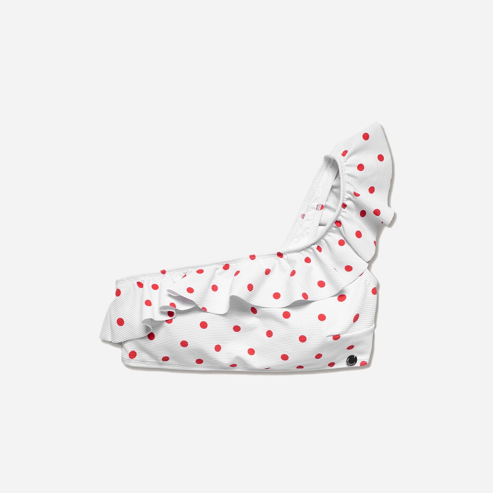 Helle Polka Dot Top - White-Red