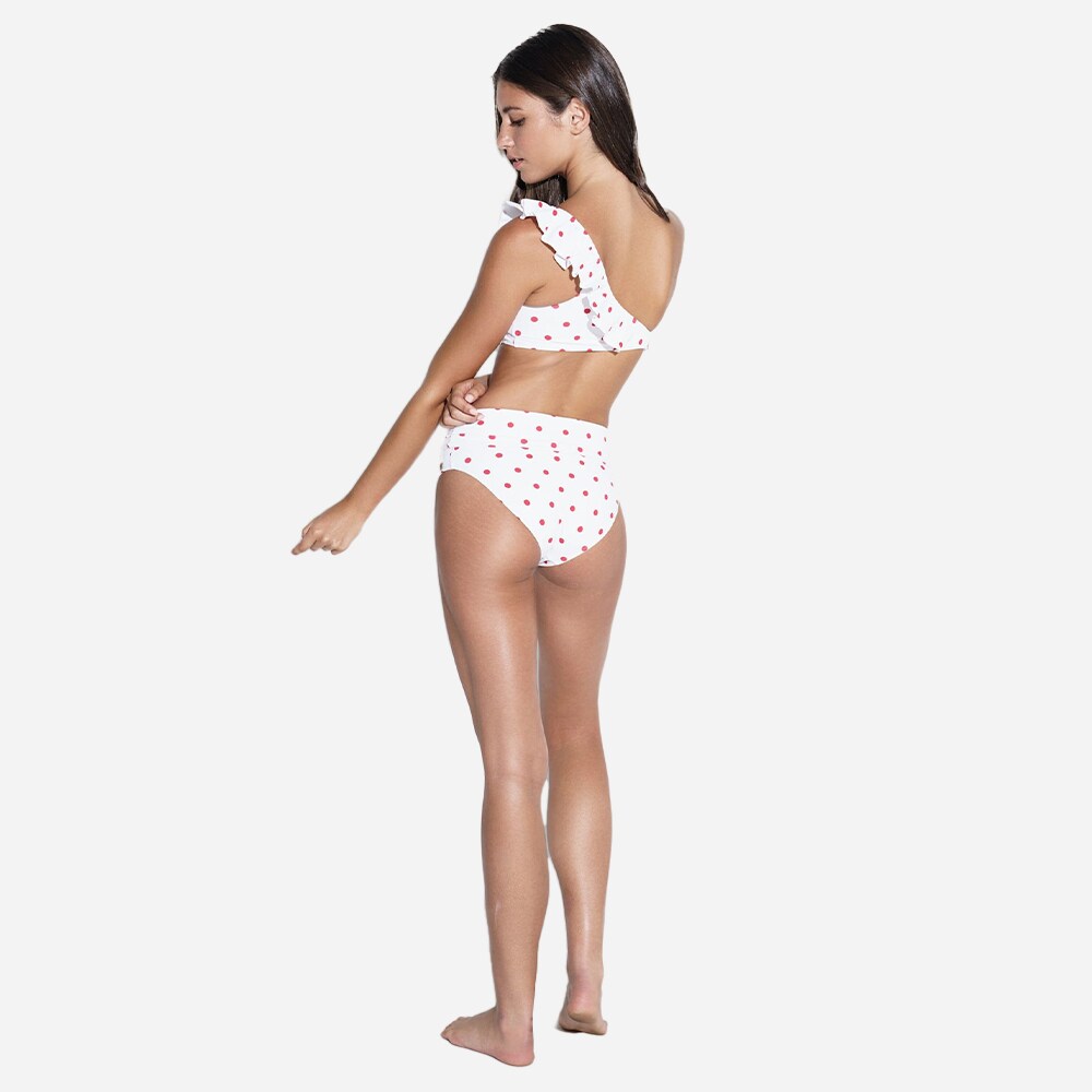 Helle Polka Dot Top - White-Red