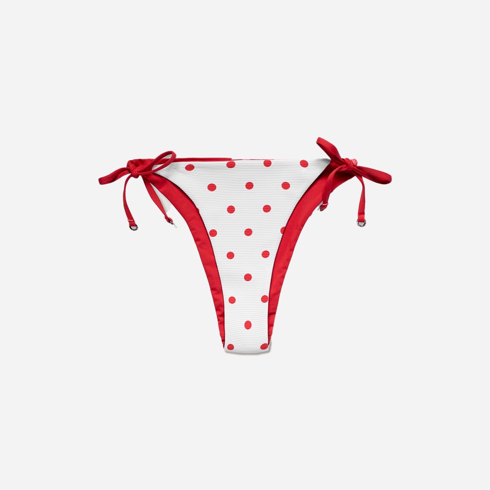 Polka Dot Iliana Reversable Bottom - White-Red