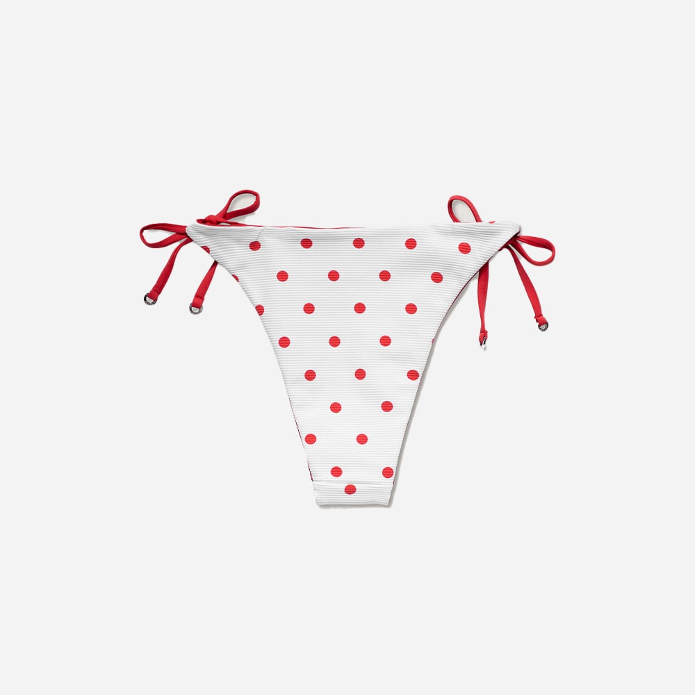 Polka Dot Iliana Reversable Bottom - White-Red