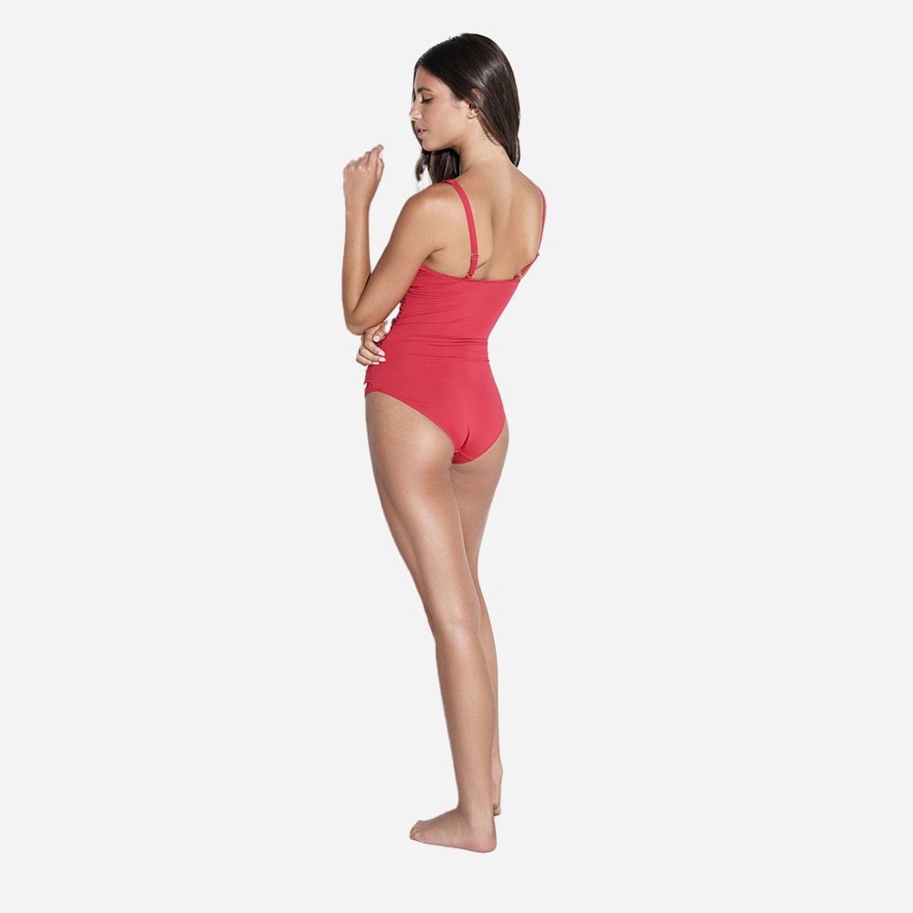 Simi Solid Swimsuit Recycled - Lipstick Red