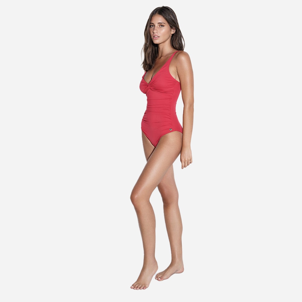 Simi Solid Swimsuit Recycled - Lipstick Red