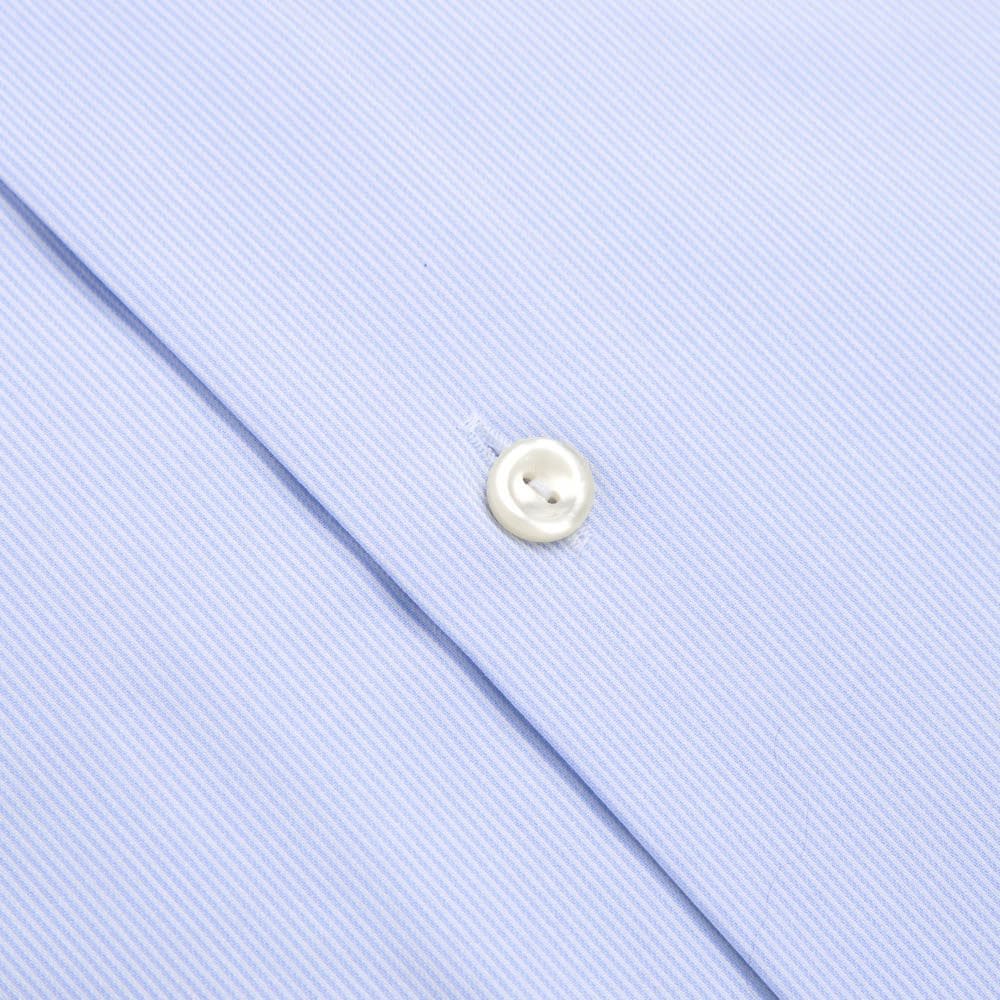 Slim Cotton-Tencel Shirt - Light Blue Stripe