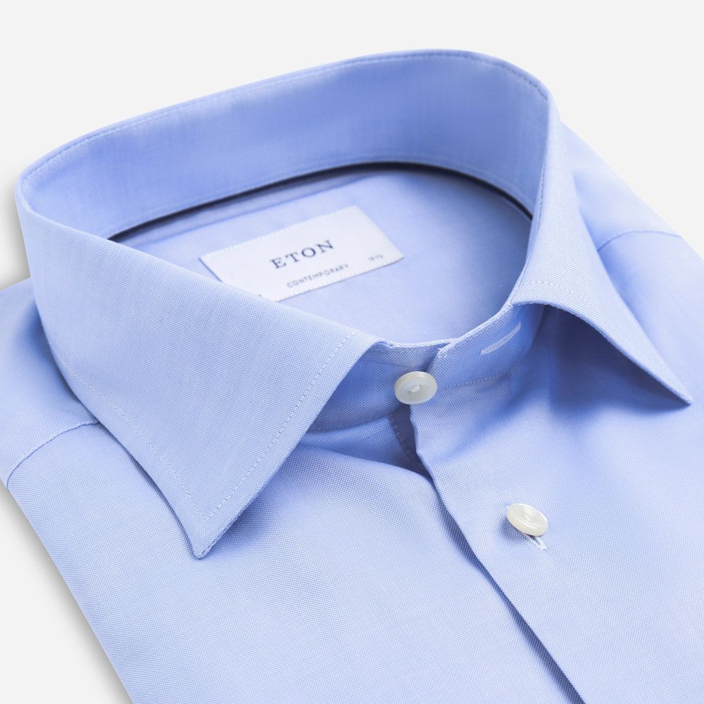 Contemporary Signature Oxford Shirt - Mid Blue Solid