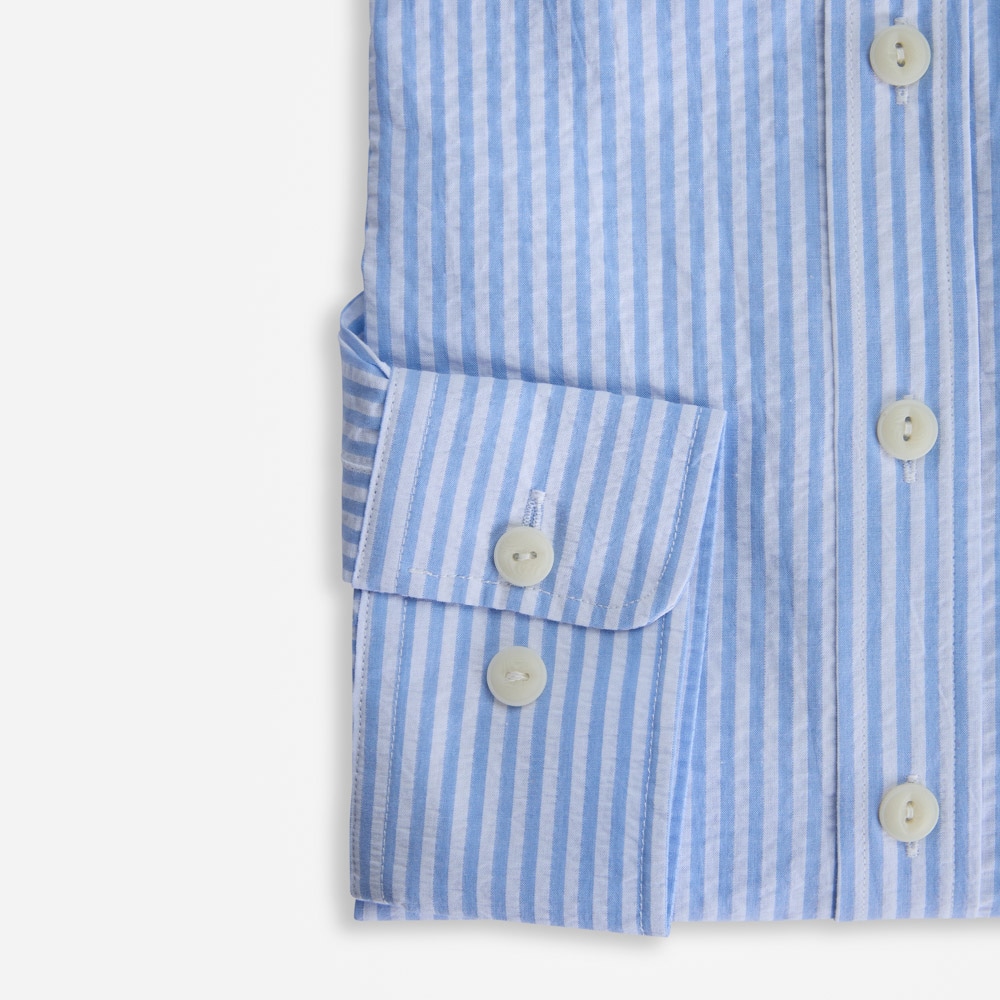 Seersucker Shirt - Blue White