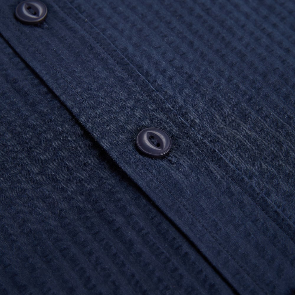 Seersucker Shirt - Navy