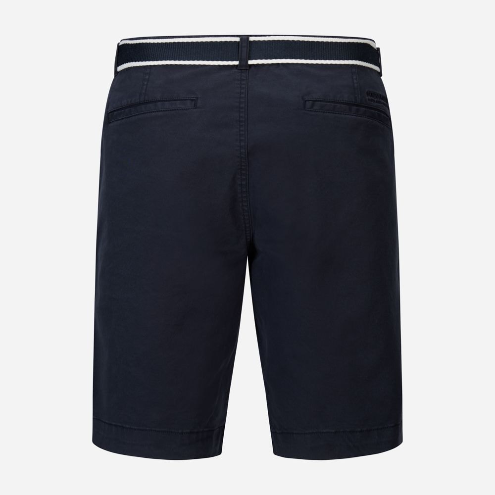 Belted Bermuda Shorts - Navy