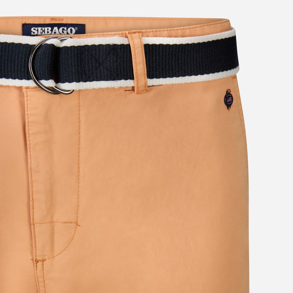 Belted Bermuda Shorts - Peach
