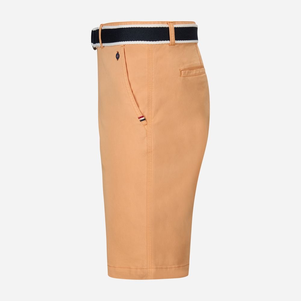 Belted Bermuda Shorts - Peach