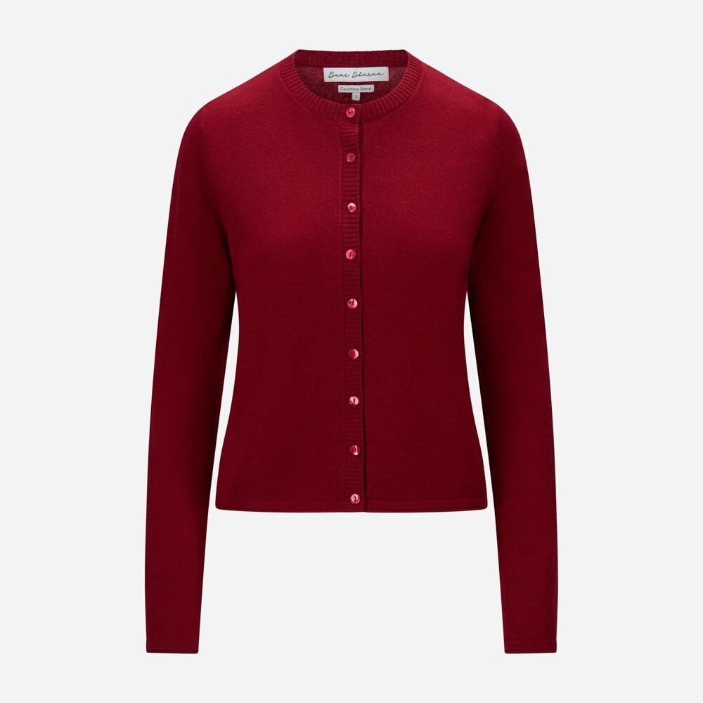 Clara Cardigan Cashmere Blend - Cherry