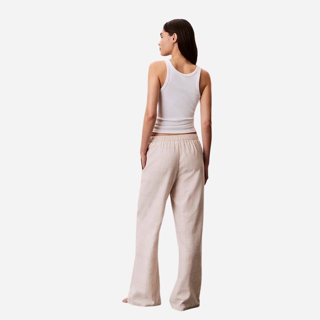 Flannel Sleep-Pant - Jotted Madras Beige