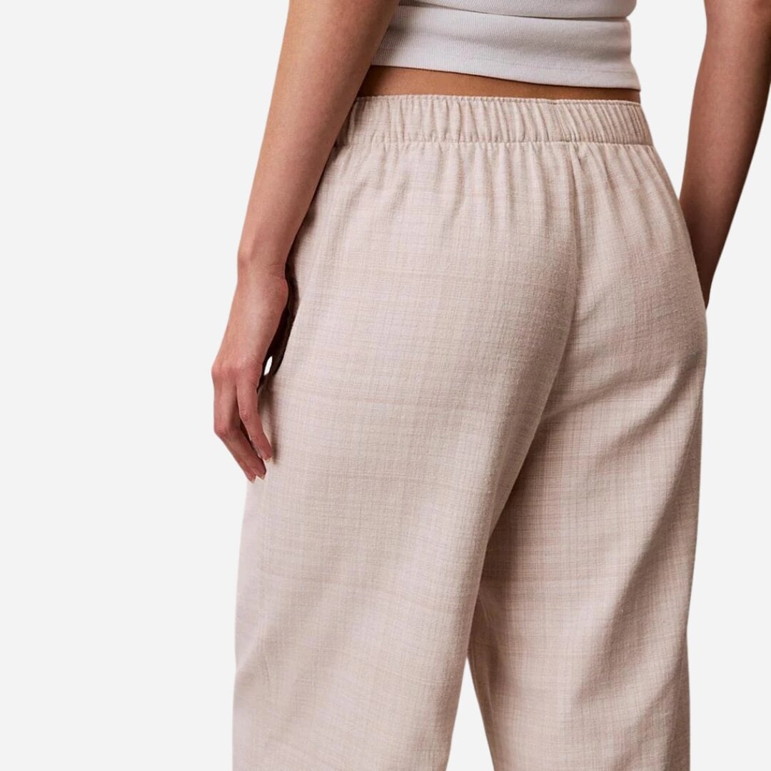 Flannel Sleep-Pant - Jotted Madras Beige