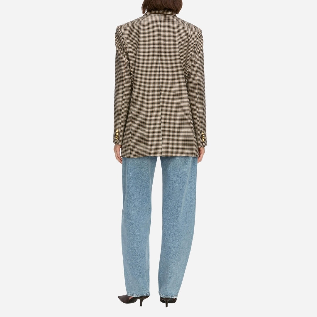 Houndstooth Blazer - Navy Multi
