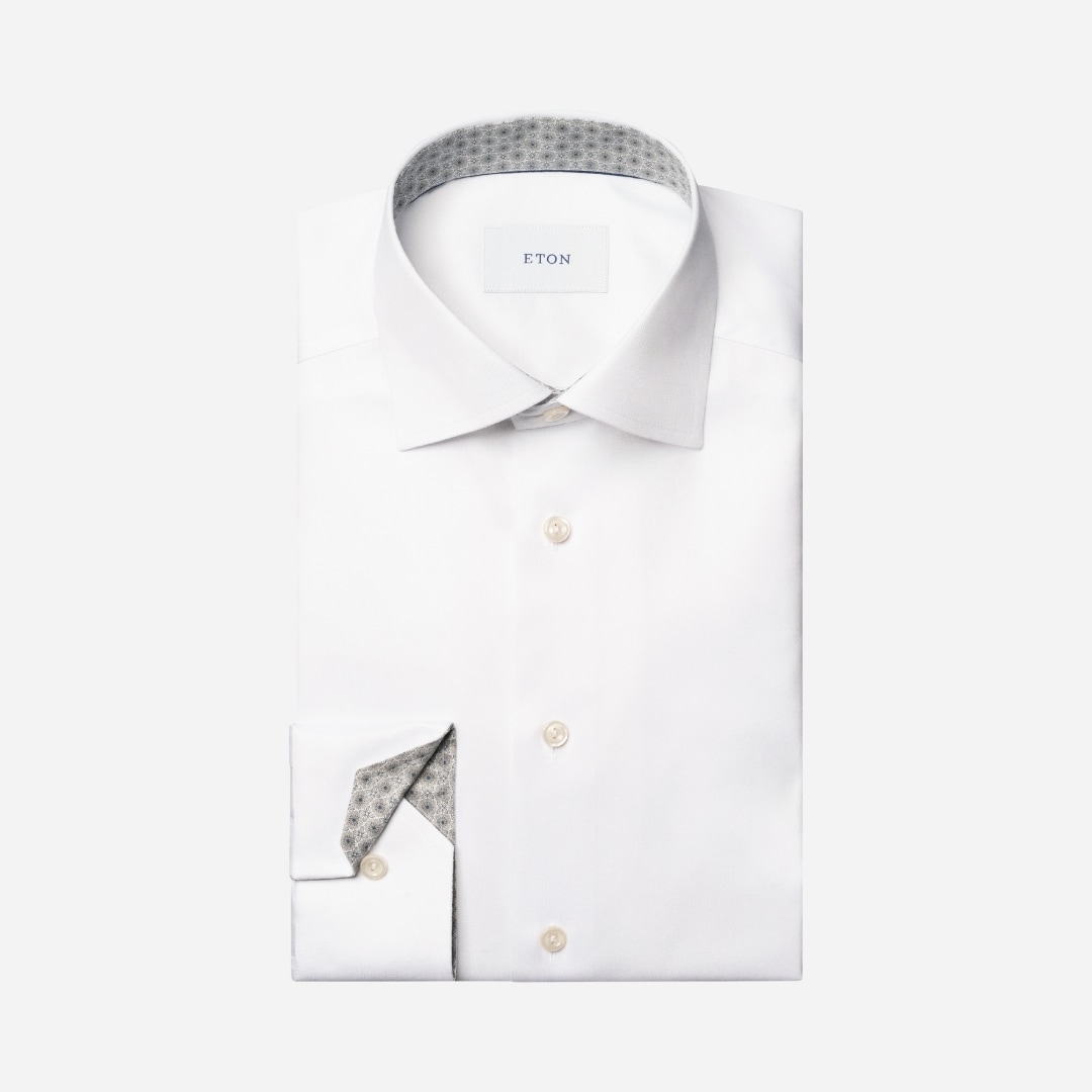 Contemporary Signature Twill Shirt Contrast - White