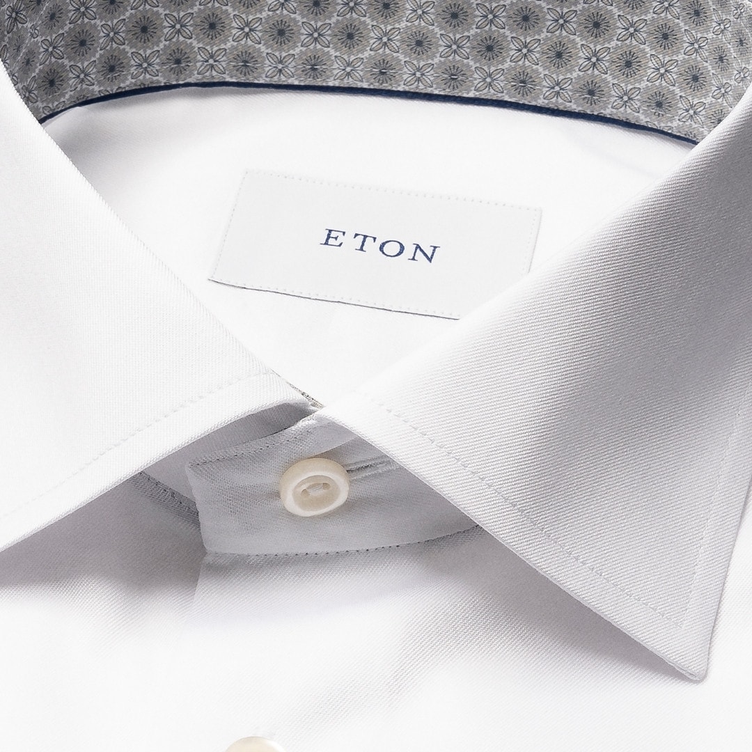 Contemporary Signature Twill Shirt Contrast - White