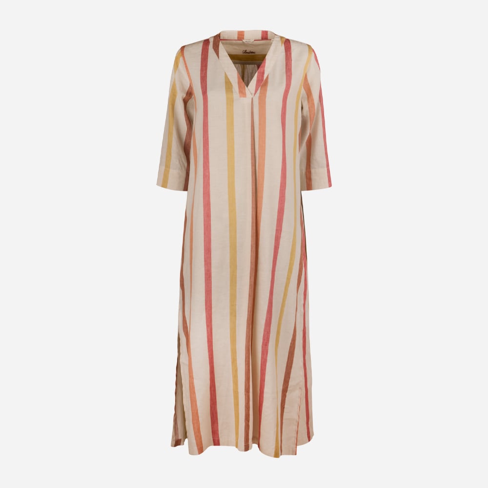 Julia Dress - Light Brown Stripe