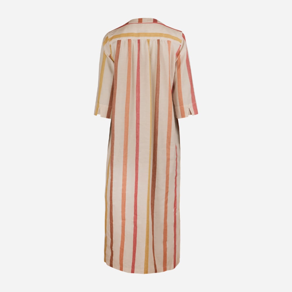 Julia Dress - Light Brown Stripe