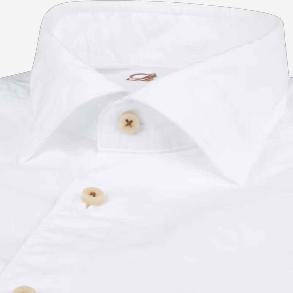 Slimline Relaxed Poplin Shirt - White