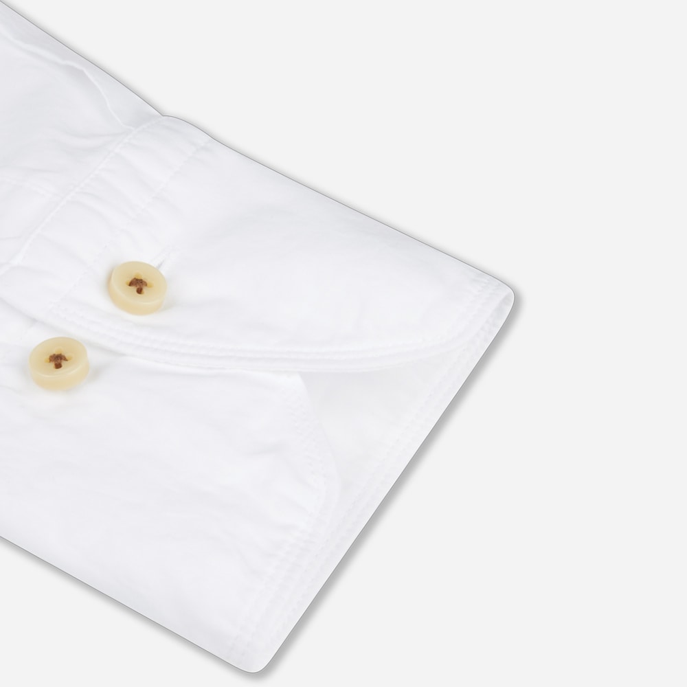 Slimline Relaxed Poplin Shirt - White