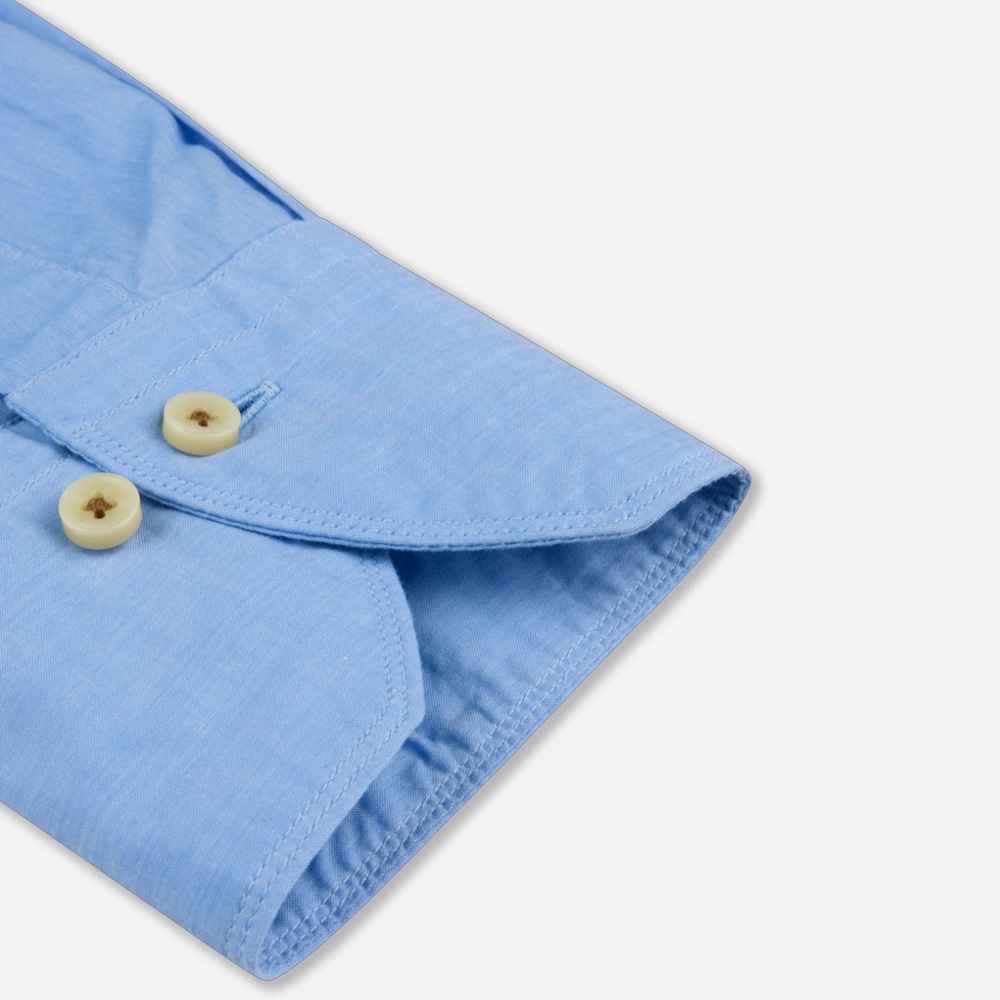 Slimline Relaxed Poplin Shirt - Blue