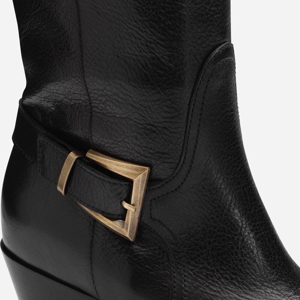 High Boots W/Buckle - Mex Black