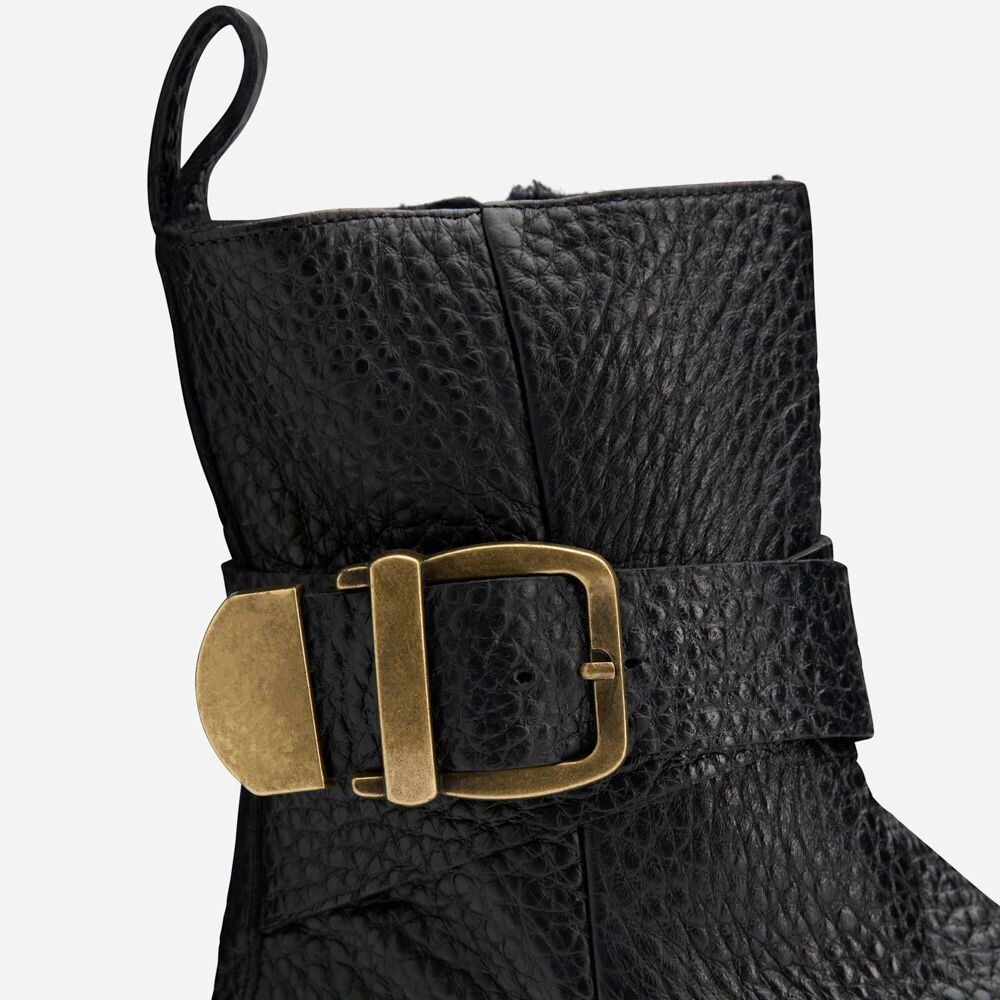 Ancle-Boots W/Buckle - Alce Black