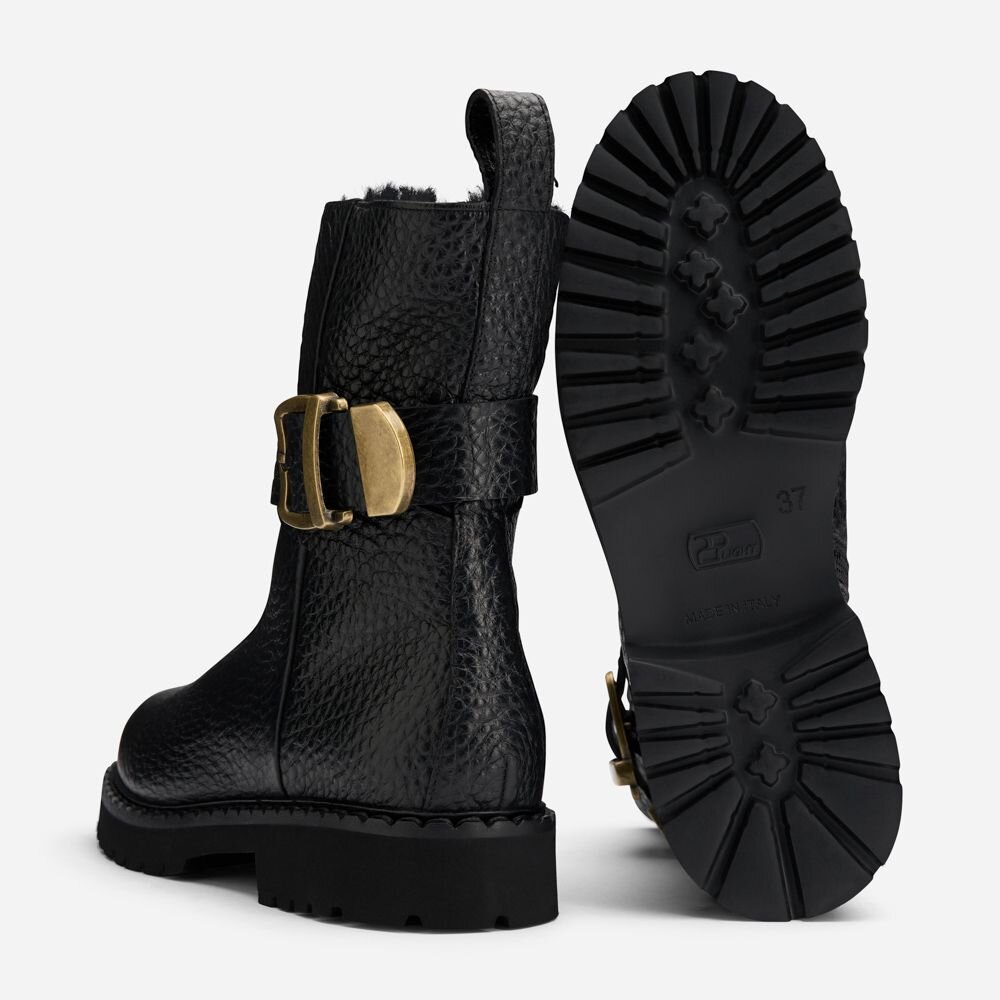 Ancle-Boots W/Buckle - Alce Black