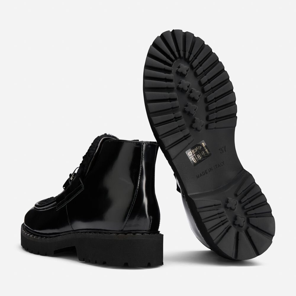 High Shoe Buckle Loafer - Sankar Black